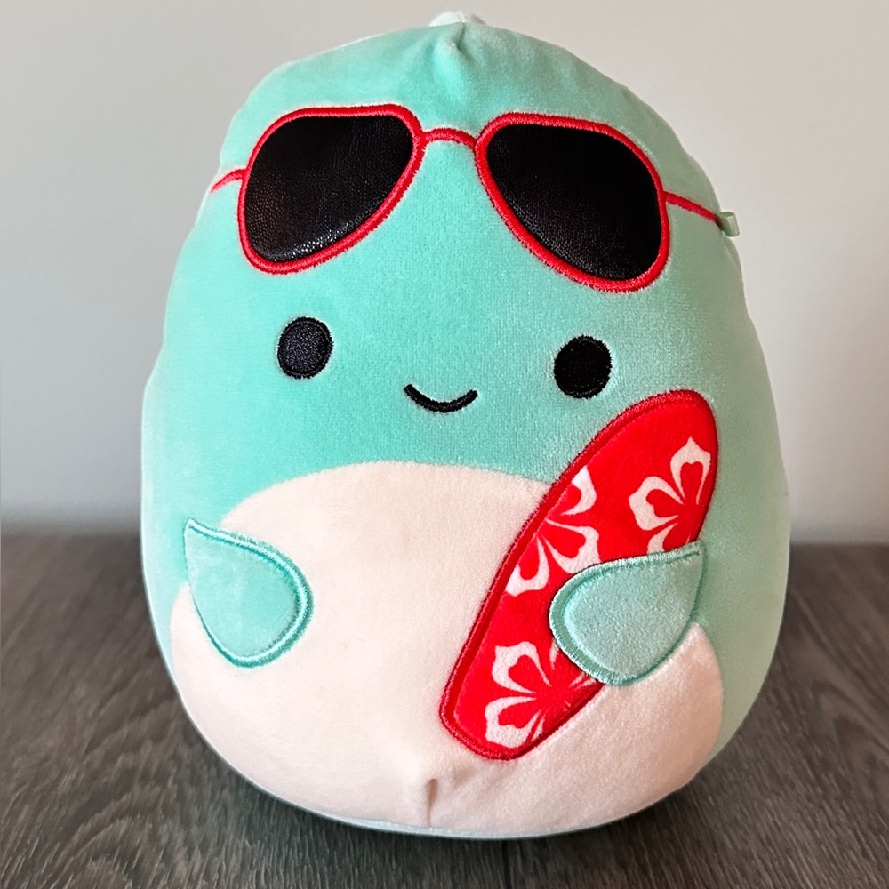 Squishmallow Perry Surfboard Dolphin 8 Inch Authentic Plush No Hang Tag